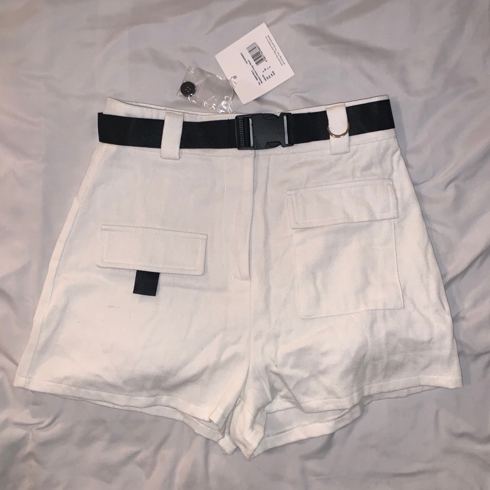 White Utility Shorts